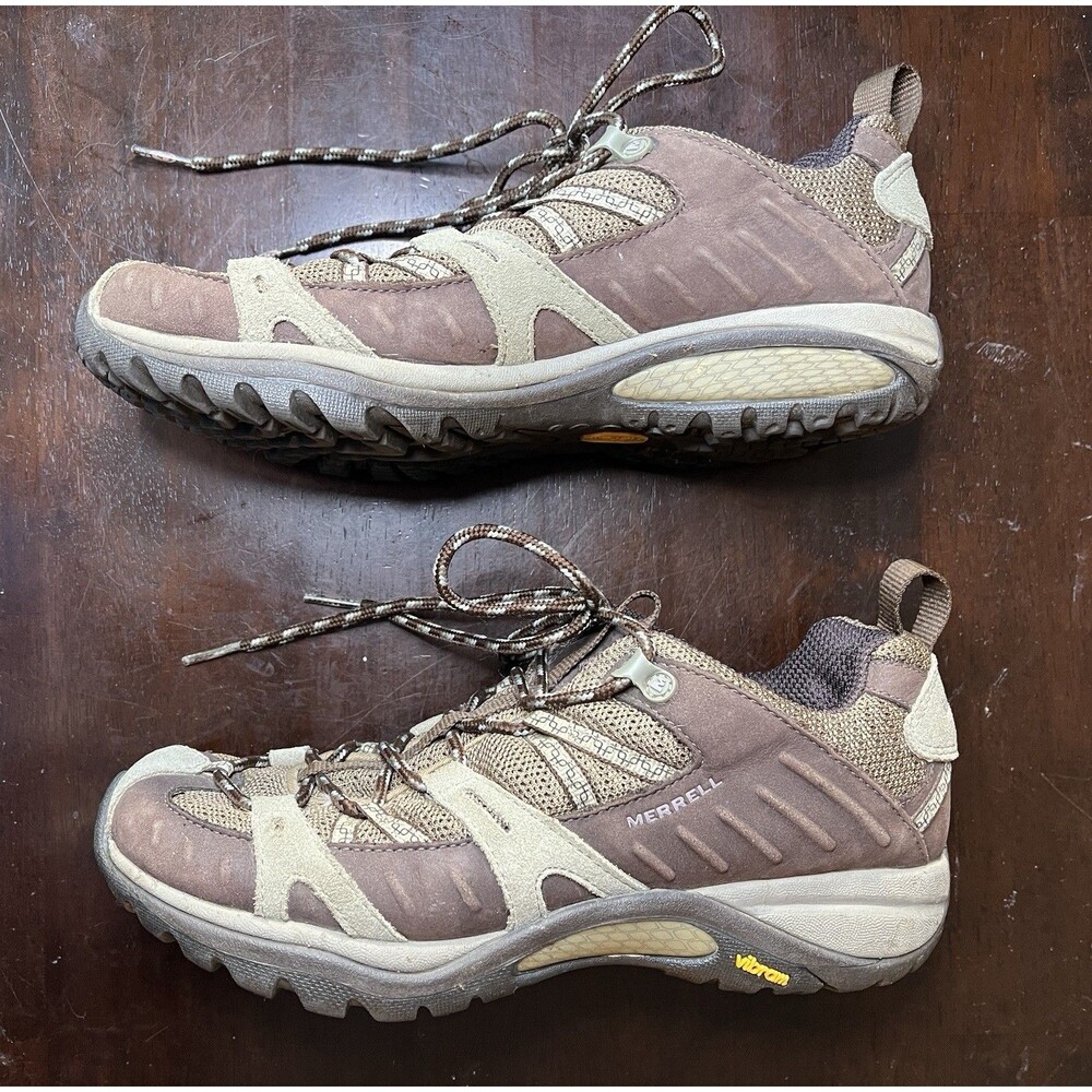 Merrell Siren Sport Espresso Brown Suede Mesh Outdoor Hiking Shoes Womens 8